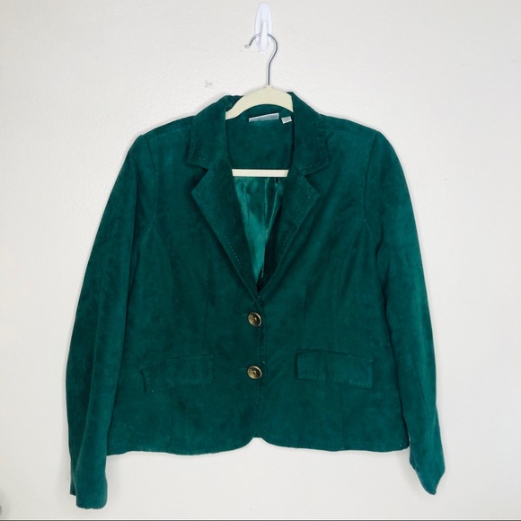 Studio Works Hunter Green Blazer Size 12P - Picture 1 of 7